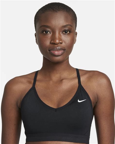 nike indy logo sport-bh mit leichtem halt für damen